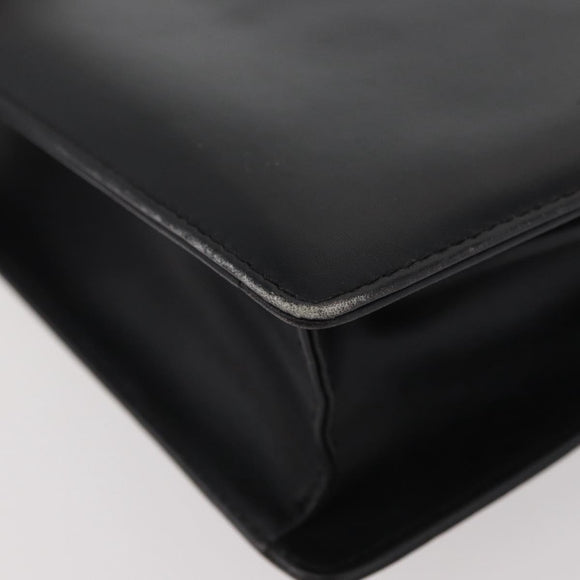 GUCCI Shoulder Bag Leather Black Gold 004 406 0105 Auth YKZ363