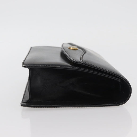 GUCCI Shoulder Bag Leather Black Gold 004 406 0105 Auth YKZ363
