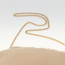 CELINE Chain Shoulder Bag Leather Beige Gold Auth YKZ364-8