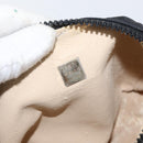 FENDI Zucca Canvas Pouch Black Silver Auth YKZ366-11