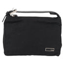 FENDI Zucca Canvas Pouch Black Silver Auth YKZ366-13