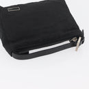 FENDI Zucca Canvas Pouch Black Silver Auth YKZ366-6