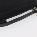 FENDI Zucca Canvas Pouch Black Silver Auth YKZ366-7