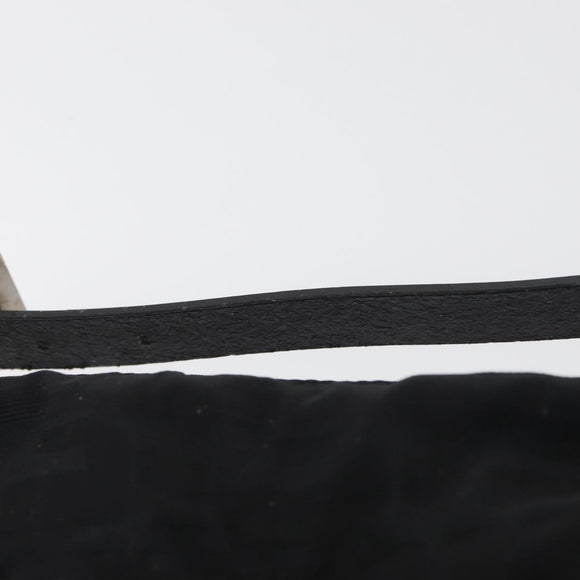 FENDI Zucca Canvas Pouch Black Silver Auth YKZ366