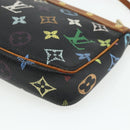 LOUIS VUITTON Monogram Multicolor Pochette Pouch Black M92648 LV Auth YKZ374-16