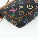 LOUIS VUITTON Monogram Multicolor Pochette Pouch Black M92648 LV Auth YKZ374-17