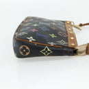LOUIS VUITTON Monogram Multicolor Pochette Pouch Black M92648 LV Auth YKZ374-4