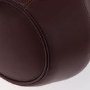 CARTIER Must Line Purse Shoulder Bag Leather Bordeaux Gold Auth YKZ388-14