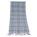 BURBERRY Nova Check Scarf Wool Light Blue Auth YKZ391-4