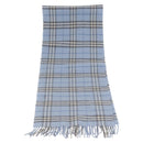 BURBERRY Nova Check Scarf Wool Light Blue Auth YKZ391-5