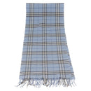BURBERRY Nova Check Scarf Wool Light Blue Auth YKZ391-6