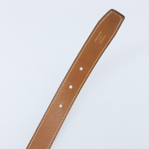 HERMES Constance Mini H Belt Leather 31.5"" Black Brown Auth YKZ392A