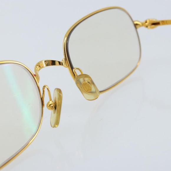 CARTIER Glasses metal Gold Auth YKZ395