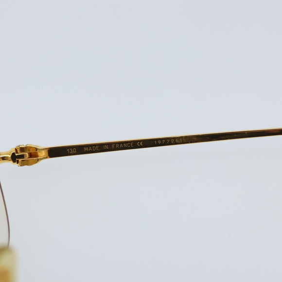 CARTIER Glasses metal Gold Auth YKZ395