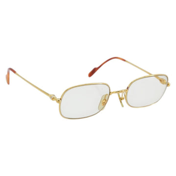 CARTIER Glasses metal Gold Auth YKZ395