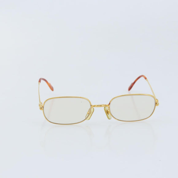 CARTIER Glasses metal Gold Auth YKZ395