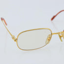 CARTIER Glasses metal Gold Auth YKZ395-5