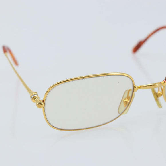 CARTIER Glasses metal Gold Auth YKZ395
