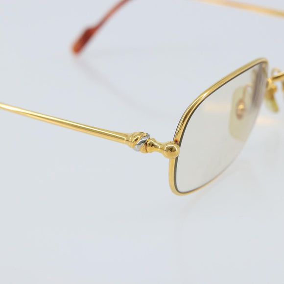CARTIER Glasses metal Gold Auth YKZ395