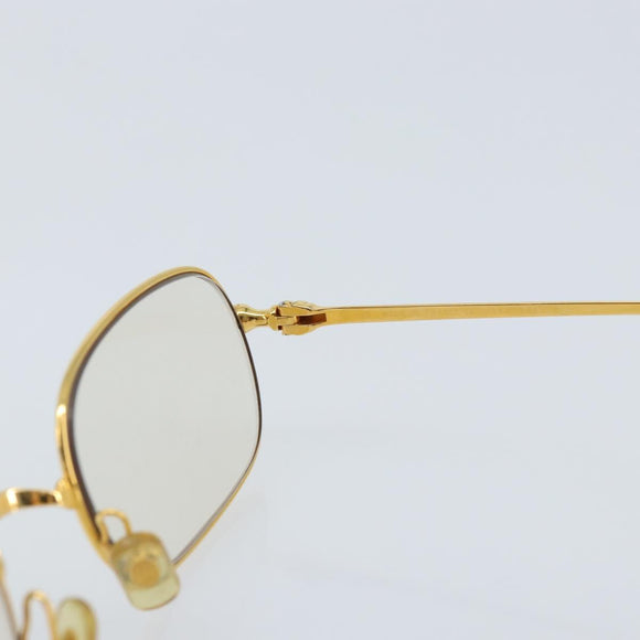 CARTIER Glasses metal Gold Auth YKZ395