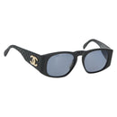 CHANEL Sunglasses plastic Black CC Auth YKZ400-1