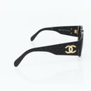 CHANEL Sunglasses plastic Black CC Auth YKZ400-4