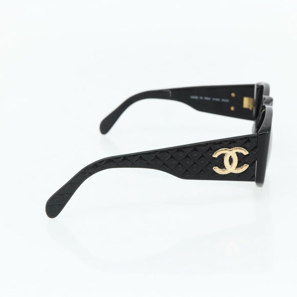 CHANEL Sunglasses plastic Black CC Auth YKZ400
