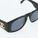 CHANEL Sunglasses plastic Black CC Auth YKZ400-8