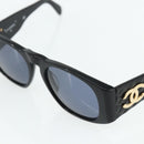 CHANEL Sunglasses plastic Black CC Auth YKZ400-9