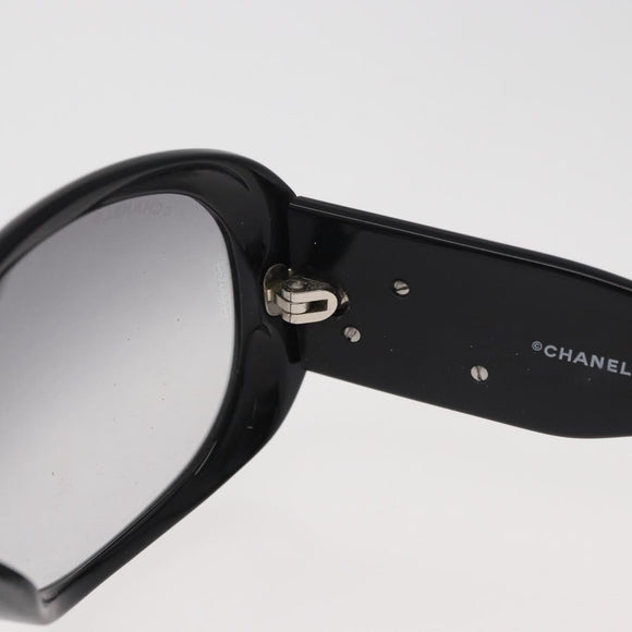 CHANEL Camelia Sunglasses plastic White Black 5113 CC Auth YKZ401