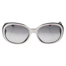 CHANEL Camelia Sunglasses plastic White Black 5113 CC Auth YKZ401-2