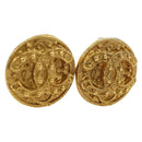 CHANEL Earring metal Gold Tone CC Auth YKZ406M-1