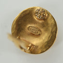 CHANEL Earring metal Gold Tone CC Auth YKZ406M-11