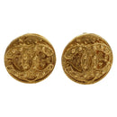 CHANEL Earring metal Gold Tone CC Auth YKZ406M-2