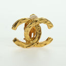 CHANEL Earring metal Gold Tone CC Auth YKZ407M-6