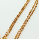 CHANEL Heart Necklace metal Gold Tone CC Auth YKZ408M-11