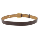 GUCCI Interlocking Belt Leather 31.9"" Brown Gold Auth YKZ409-2