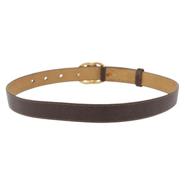 GUCCI Interlocking Belt Leather 31.9"" Brown Gold Auth YKZ409 - 0