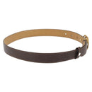 GUCCI Interlocking Belt Leather 31.9"" Brown Gold Auth YKZ409-4