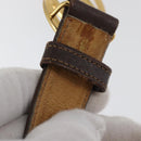 GUCCI Interlocking Belt Leather 31.9"" Brown Gold Auth YKZ409-8