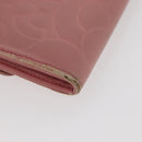 CHANEL Camelia Long Wallet Lamb Skin Pink CC Auth YKZ410-15