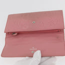 CHANEL Camelia Long Wallet Lamb Skin Pink CC Auth YKZ410-18