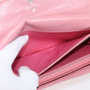 CHANEL Camelia Long Wallet Lamb Skin Pink CC Auth YKZ410-19