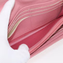 CHANEL Camelia Long Wallet Lamb Skin Pink CC Auth YKZ410-11