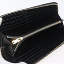 SAINT LAURENT Long Wallet Leather Black Gold Auth YKZ412-9