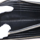 SAINT LAURENT Long Wallet Leather Black Gold Auth YKZ412-10