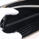 SAINT LAURENT Long Wallet Leather Black Gold Auth YKZ412-19