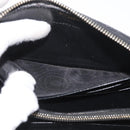 SAINT LAURENT Long Wallet Leather Black Gold Auth YKZ412-20