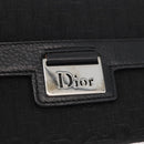 Christian Dior Trotter Canvas Long Wallet Black Silver Auth YKZ413A-12