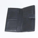 Christian Dior Trotter Canvas Long Wallet Black Silver Auth YKZ413A-13